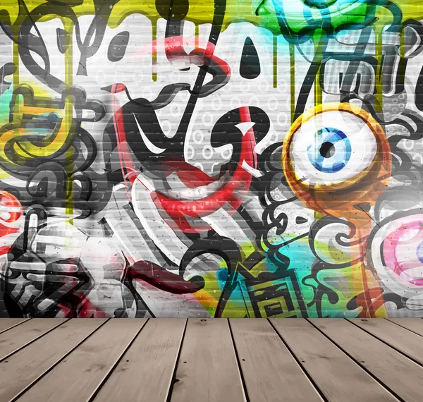 Graffiti sur mur — Image vectorielle