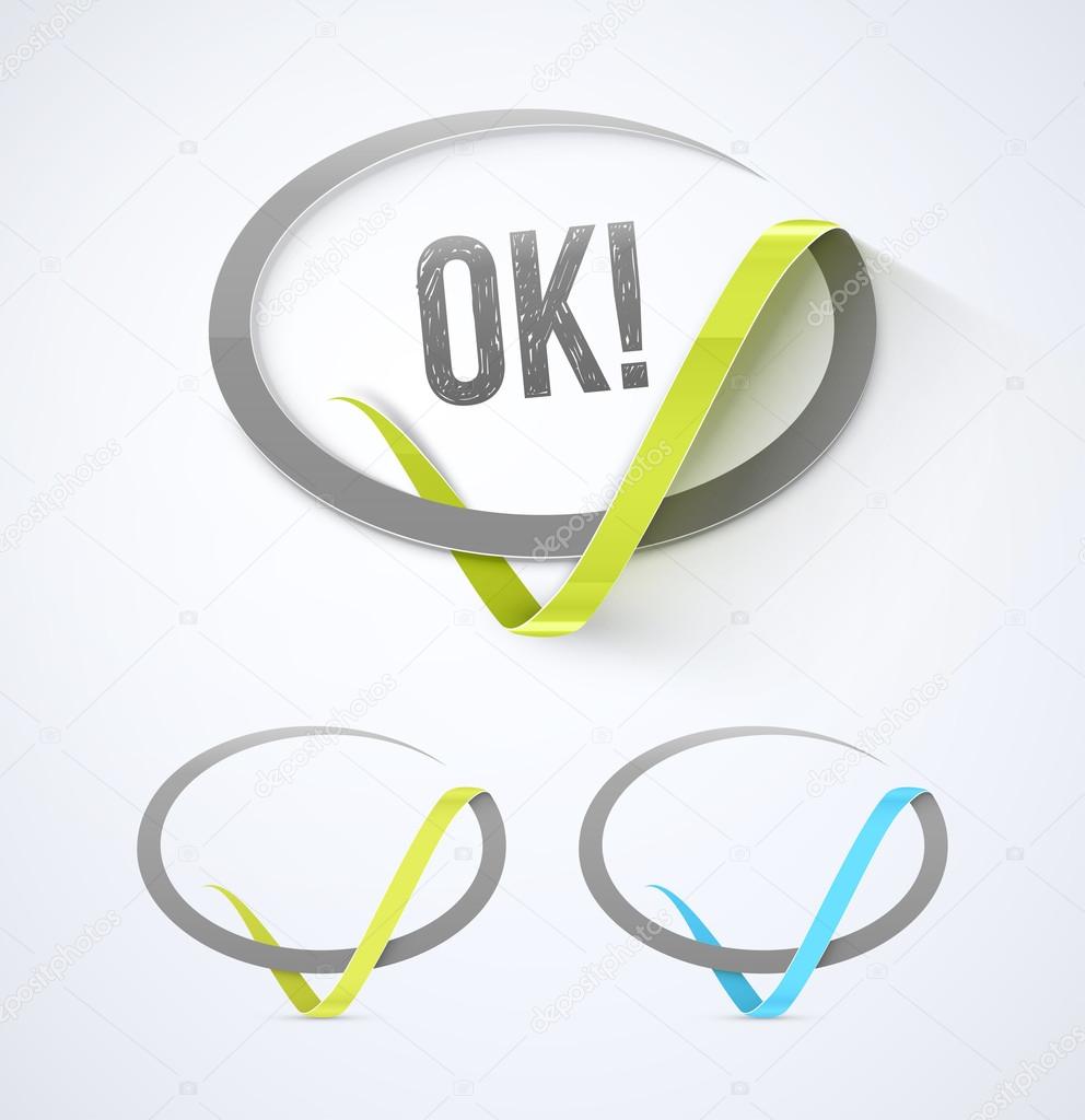 Check mark, ok, eps 10