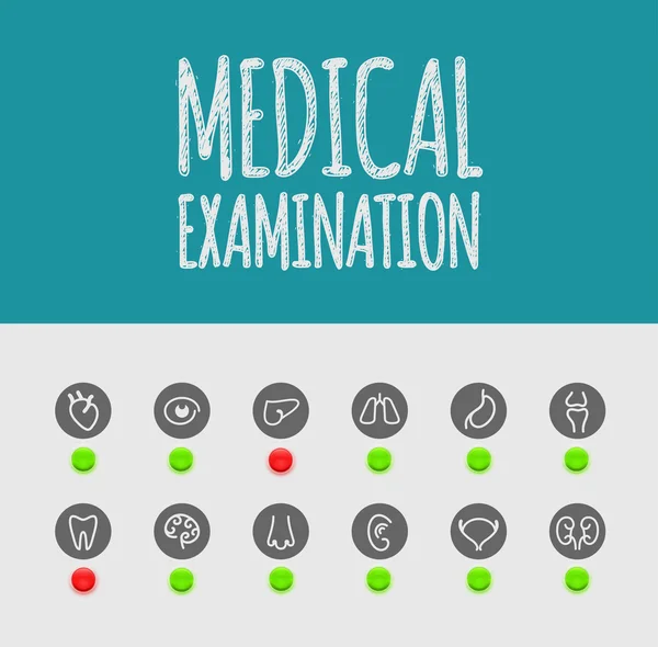 Examen médico — Vector de stock