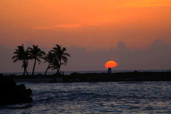 Východ slunce v riviera maya — Stock fotografie