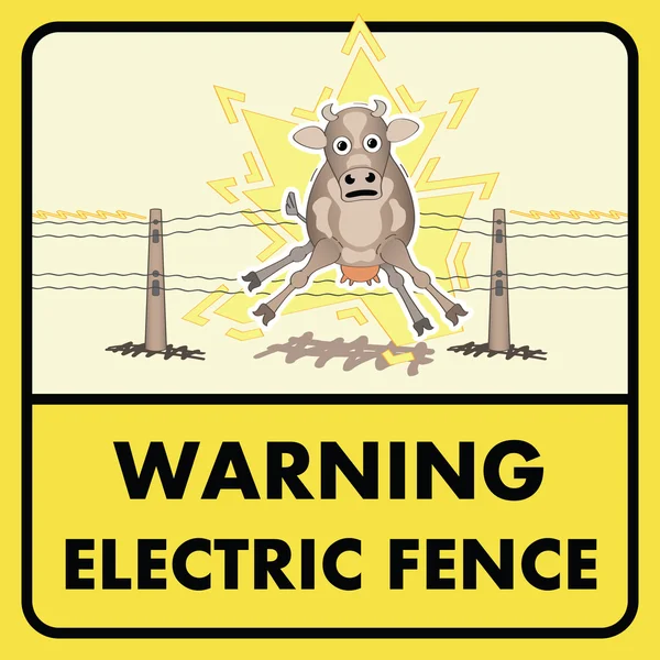 Electric fence знак — стоковий вектор