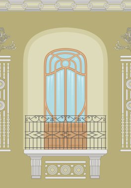 Art Nouveau - seamless facade