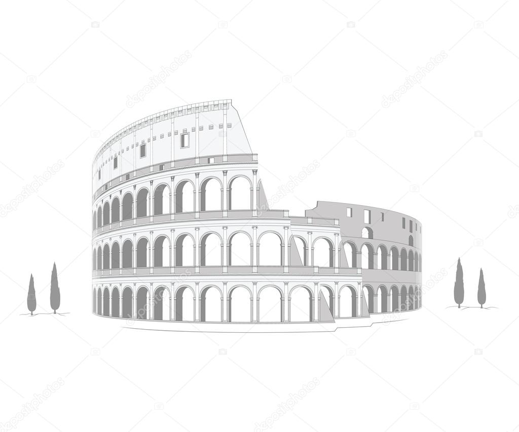 Colosseum - highly detailed drawing