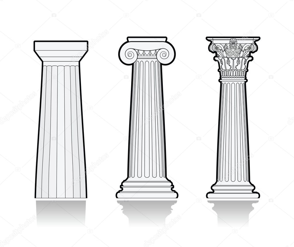 Stylized Greek columns