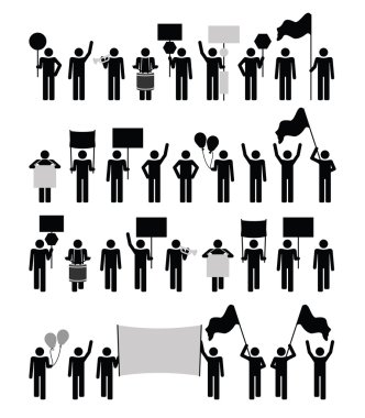 Protest - pictogram collection