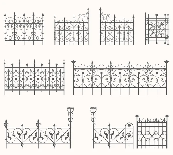 Antika staket - andra uppsättningen — Stock vektor