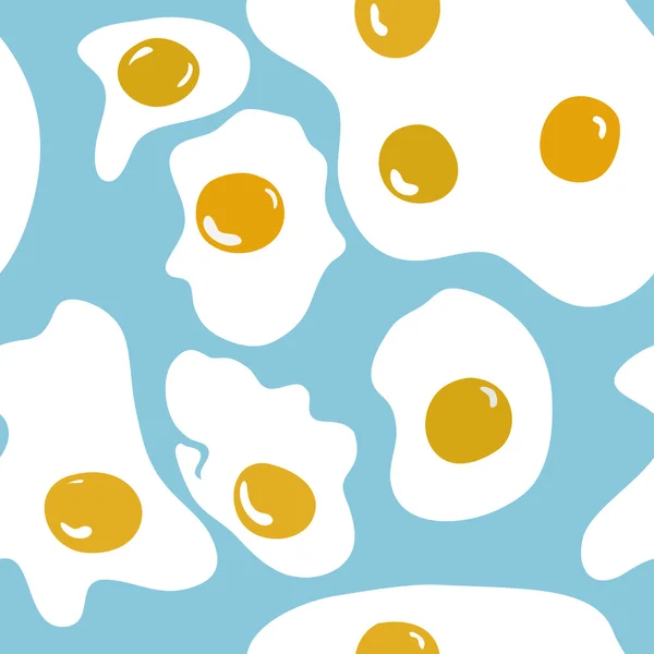 Scrambled eggs seamless pattern — Stock Vector