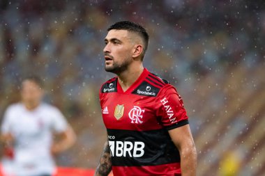 Rio, Brezilya - Ekim 03, 2021: De Arrascaeta, Maracana Stadyumu 'nda düzenlenen Brezilya Şampiyonası' nda (serie A) 23.