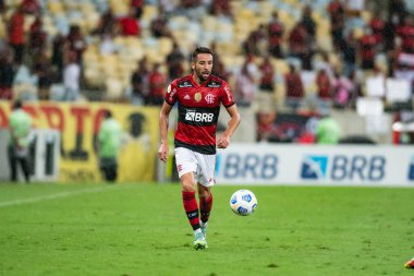 Rio, Brezilya - Ekim 03, 2021: Maracana Stadyumu 'nda düzenlenen Brezilya Şampiyonası' nda (serie A) 23.