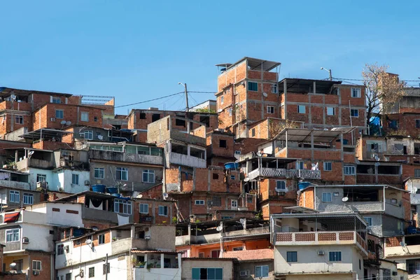 Rio Brazilië September 2021 Stedelijk Gebied Met Sloppenwijken Eenvoudige Gebouwen — Stockfoto