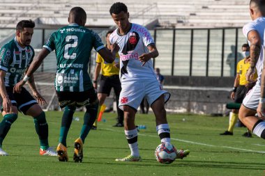 Rio, Brezilya - 16 Ekim 2021: Vasco 2 ile 1 Coritiba arasındaki maçta Riquelme oyuncusu Sao Januario Stadyumu 'nda oynanan Brezilya Şampiyonası' nın 30. turu (B serisi)