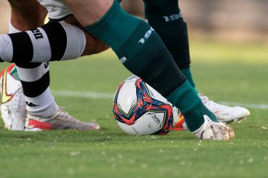 Rio, Brezilya - 16 Ekim 2021: Sao Januario Stadyumu 'nda Vasco 2 ile 1 Coritiba arasında oynanan maçta Brezilya Şampiyonası' nın 30. raundunda (serie B) top atan oyuncular