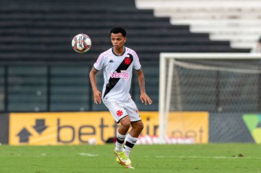 Rio, Brezilya - 16 Ekim 2021: Vasco 2 ile 1 Coritiba arasındaki maçta Riquelme oyuncusu Sao Januario Stadyumu 'nda oynanan Brezilya Şampiyonası' nın 30. turu (B serisi)