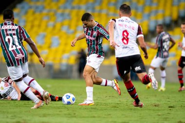 Rio, Brezilya - 23 Ekim 2021: Maracana Stadyumu 'nda düzenlenen Brezilya Şampiyonası' nda (Serie A) 28 rauntluk Fluminense - Flamengo maçında Andre oyuncu