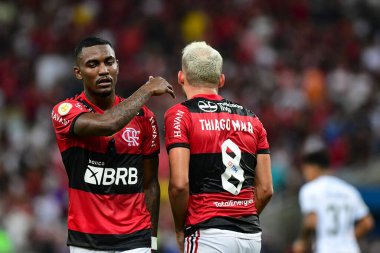 Rio, Brezilya - 17 Kasım 2021: Maracana Stadyumu 'nda düzenlenen Brezilya Şampiyonası' nın 33. turunda Flamengo 1 'e karşı 0 korintliler arasındaki maçta Ramon oyuncusu
