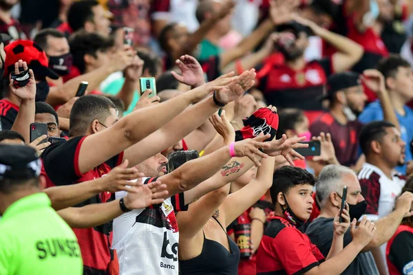Rio Brazil November 2021 Fans Match Flamengo Corinthians 33Th Brazilian — Stock Photo, Image
