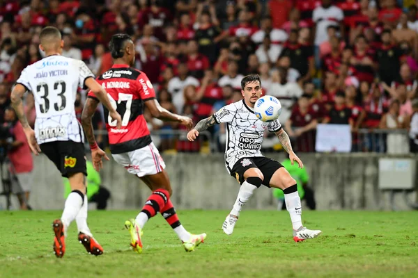 Rio Brasil Novembro 2021 Jogador Xxxxxx Jogo Entre Flamengo Corinthians — Fotografia de Stock