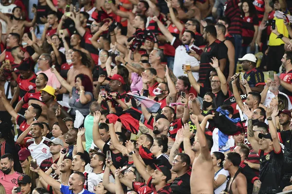 Rio Brazil Listopada 2021 Fani Meczu Między Flamengo Corinthians Przez — Zdjęcie stockowe