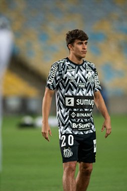 Rio, Brezilya - Aralık 06, 2021: Gabriel Pirani, Maracana Stadyumu 'nda düzenlenen Brezilya Şampiyonası' nda (serie A) 31.