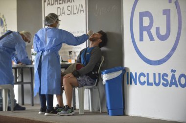 Rio, Brazil - january 10, 2022: This Monday (10) the state government will begin testing Covid-19 for the city's population, at the Clio de Barros Stadium (Maracana).