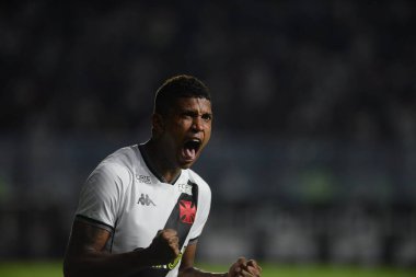 Rio, Brezilya - 29 Ocak 2022: Raniel, Sao Januario Stadyumu 'nda oynanan Carioca Şampiyonası' nda (Taca Guanabara) Vasco da Gama 1 - 1 Boavista maçında oynanan karşılaşmayı kutladı.