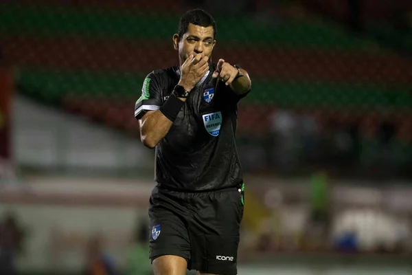 Rio Brasilien Februar 2022 Schiedsrichter Wagner Nascimento Magalhaes Spiel Fluminense — Stockfoto