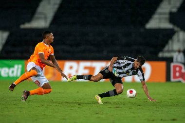 Rio, Brezilya - Şubat 2022: Daniel Borges Nilton Santos Stadyumu 'nda oynanan 4. Carioca Şampiyonası (Taca Guanabara) 4. turunda Botafogo 2 - 0 Nova Iguacu arasındaki maçta oynadı.