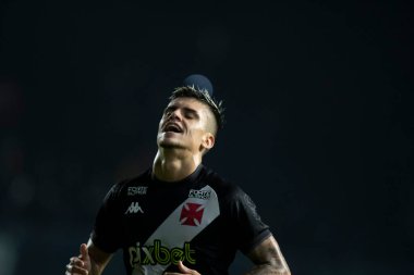 Rio, Brezilya - Şubat 09, 2022: Sao Januario Stadyumu 'nda oynanan karşılaşmada Gabriel Pec Vasco da Gama 1 - 0 Portuguesa maçında 5. tur Carioca Şampiyonası (Taca Guanabara)