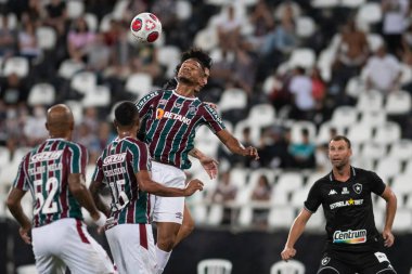Rio, Brezilya - 10 Şubat 2022: Nilton Santos Stadyumu 'nda oynanan 5. Carioca Şampiyonası (Taca Guanabara) maçında Fluminense 2 ile 1 Botafogo arasındaki maç