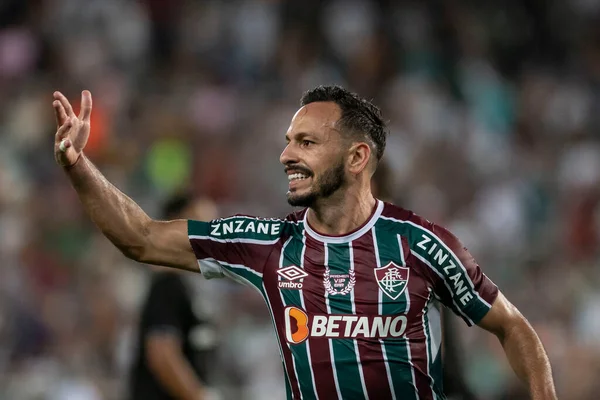 Rio, Brezilya - 10 Şubat 2022: Nilton Santos Stadyumu 'nda oynanan Carioca Şampiyonası (Taca Guanabara) 5. raundunda Fluminense 2 ile 1 Botafogo arasındaki maçta Yago Felipe oyuncusu