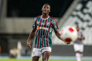 Rio, Brezilya - 10 Şubat 2022: Luiz Henrique Nilton Santos Stadyumu 'nda oynanan 5. Carioca Şampiyonası' nda (Taca Guanabara) Fluminense 2 ile 1 Botafogo arasındaki maçta oynadı.