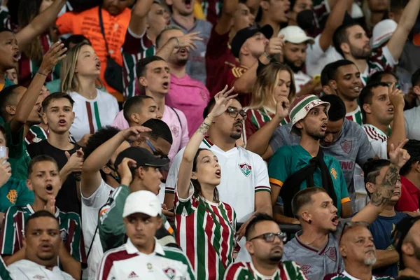 Rio Brasil Febrero 2022 Fans Match Fluminense Botafogo 5Th Carioca — Foto de Stock