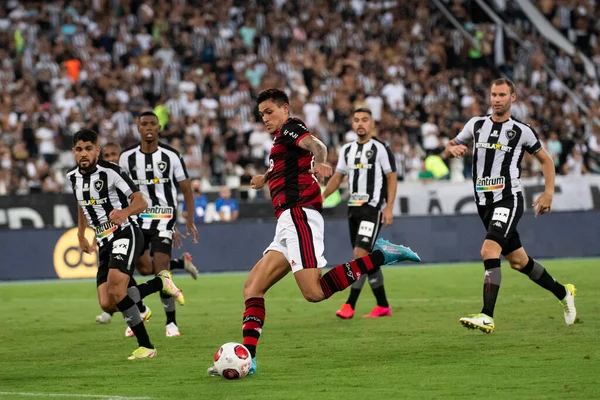 Rio Brasilien Februar 2022 Pedro Spieler Spiel Zwischen Botafogo Flamengo — Stockfoto