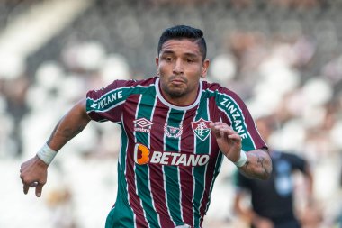 Rio, Brezilya - 26 Şubat 2022: Fluminense 2 - 0 Vasco arasındaki maçta Pineida oyuncusu Nilton Santos Stadyumu 'nda Carioca Şampiyonası (Taca Guanabara) 9. raundunda