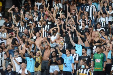 Rio, Brezilya - 30 Ocak 2022: Nilton Santos Stadyumu 'nda Botafogo 2-0 Bangu ve Carioca Şampiyonası (Taca Guanabara) arasında oynanan karşılaşma