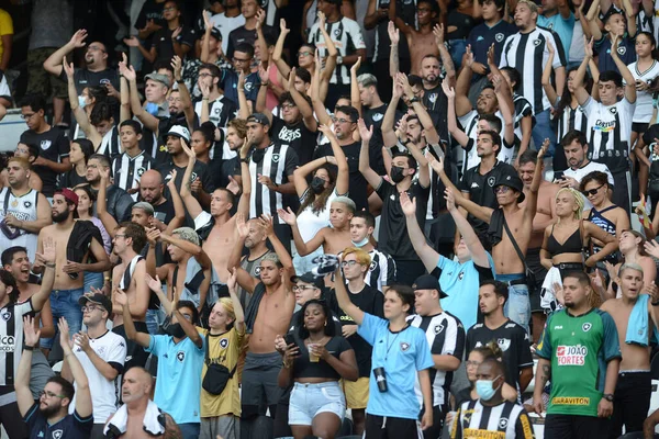 Rio Brazília 2022 Január Rajongók Botafogo Bangu Mérkőzésen Carioca Bajnokság — Stock Fotó