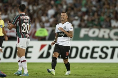 Rio, Brezilya - 09 Mart 2022: Derlis Gonzalez Fluminense (BRA) 3 'e 1 Olimpia (PAR) ile Nilton Santos Stadyumu' nda oynanan Libertadores Kupası 'nın 3.
