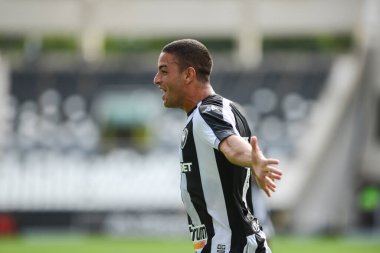 Rio, Brezilya - 30 Ocak 2022: Nilton Santos Stadyumu 'nda oynanan Carioca Şampiyonası' nda (Taca Guanabara) Botafogo 2 - 0 Bangu maçı arasında Felipe Ferreira oyuncusu