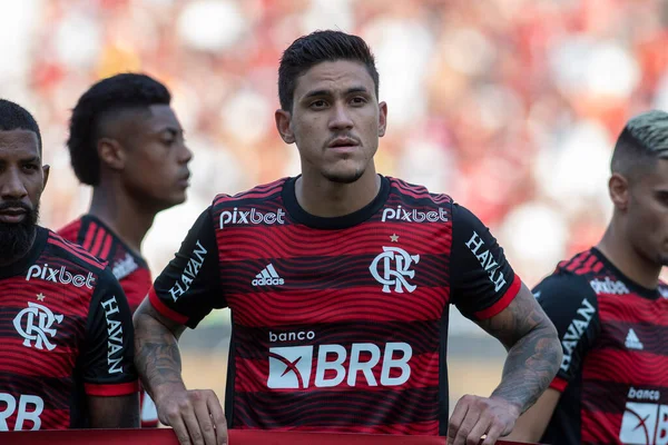 Rio Brasil Fevereiro 2022 Jogador Pedro Jogo Entre Flamengo Resende — Fotografia de Stock