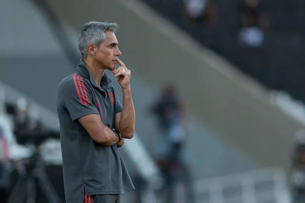 Rio Brasil Febrero 2022 Paulo Souza Entrenador Partido Entre Flamengo —  Fotos de Stock