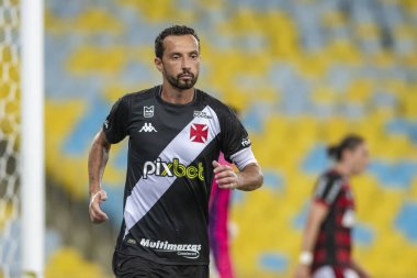 Rio, Brezilya - 16 Mart 2022: Maracana Stadyumu 'nda oynanan Carioca Şampiyonası' nda Vasco ile Flamengo arasındaki maçta Nene oyuncusu