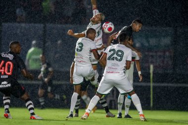 Rio, Brezilya - Şubat 09, 2022: Bruno Santos Sao Januario Stadyumu 'nda oynanan karşılaşmada Vasco da Gama 1 - 0 Portuguesa maçında 5. tur Carioca Şampiyonası (Taca Guanabara)