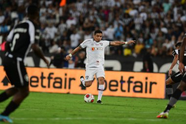 Rio, Brezilya - 21 Mart 2022: Botafogo ile Fluminense arasındaki maçta Pineida oyuncusu Nilton Santos Stadyumu 'nda oynanan Carioca Şampiyonası yarı final turunda
