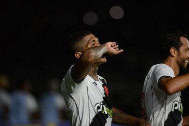 Rio, Brezilya - 29 Ocak 2022: Raniel, Sao Januario Stadyumu 'nda oynanan Carioca Şampiyonası' nda (Taca Guanabara) Vasco da Gama 1 - 1 Boavista maçında oynanan karşılaşmayı kutladı.