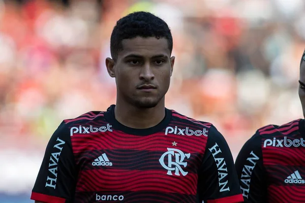 Rio Brasil Fevereiro 2022 Jogador João Gomes Jogo Entre Flamengo — Fotografia de Stock