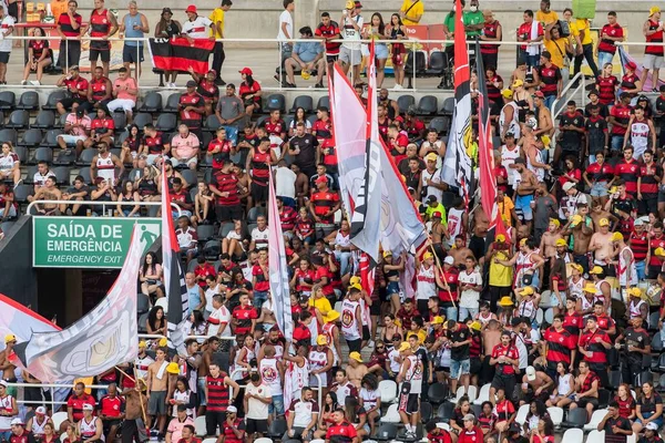 Rio Brazylia Marzec 2022 Fani Meczu Między Flamengo Vasco Dziewiątej — Zdjęcie stockowe