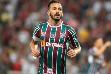 Rio, Brezilya - 30 Mart 2022: Yago Felipe, Maracana Stadyumu 'nda oynanan Carioca Şampiyonası final maçında Flamengo ve Botafogo arasındaki maçta oynadı.