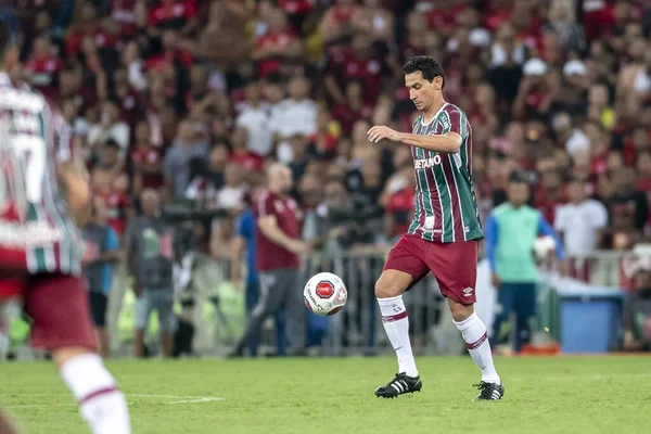 巴西里约 2022年3月30日 在马拉卡纳体育场举行的Carioca锦标赛第一轮决赛中 弗拉门戈对博塔福戈的比赛中 Ganso选手 — 图库照片