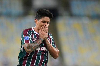 Rio, Brezilya - Nisan 06, 2022: Maracana Stadyumu 'nda oynanan turda Fluminense, Oriente Petrolero ile Sudamerica Kupası arasında oynanan maçta Alman Cano oyuncusu