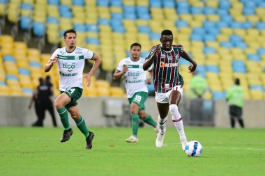 Rio, Brezilya - Nisan 06, 2022: Luiz Henrique Fluminense ile Oriente Petrolero arasındaki maçta Sudamerica Kupası, grup turu, Maracana Stadyumu